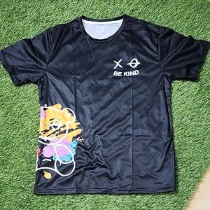 Be Kind Men's Short Sleeve Tee - Black and Multicolor